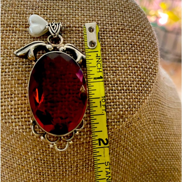 SS AMBER STONE PENDANT - Picture 6 of 6